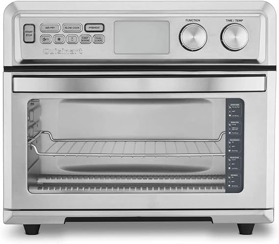 Cuisinart Air Fryer Toaster Oven with Extra-Large Capacity, 1800W Stainless Steel Oven with Digital Display, Bake, Broil, Roast & Air Fry Options, Adjustable Temperature, TOA-95NAS