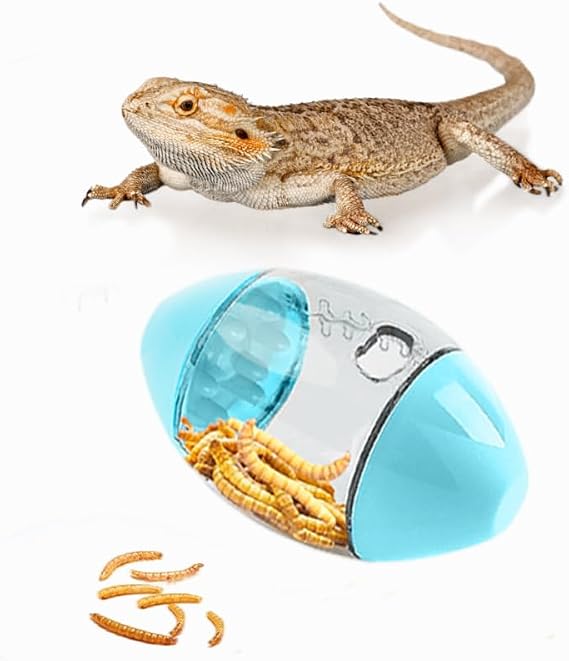 Lizard Feeder Toys Bearded Dragon Enrichment Toy Ball Reptile Accessories | Interactive Toy for Reptiles,Reptile Feed Toys for Lizard, Gecko, Small Animals(Green)