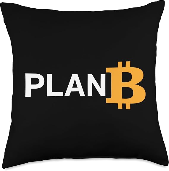 Plan B BTC Bitcoin Throw Pillow