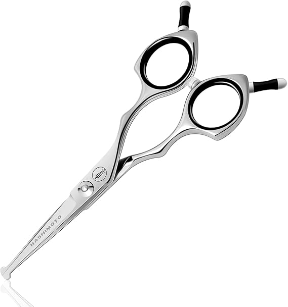HASHIMOTO Small Dog Grooming Scissors with Rounded Tips, 5.0 inch, Straight Blade with Micro-Serrated, Designed for Trimming Around the Eyes,Ears,Nose and Paws.