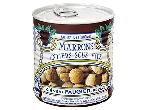 Clement Faugier Whole Peeled Chestnuts Vacuum Packed - 240g - 8.0 oz (3 PACK)