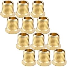 (12 Pack) Besosay 1/4 Inch NPT Male Brass Pipe Plug, Brass Outer Hex Thread Socket Pipe Fitting Plug