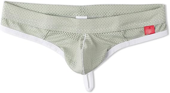 Faringoto Men's Underwear Low Waist Nylon Mesh Breathable Men's Thong