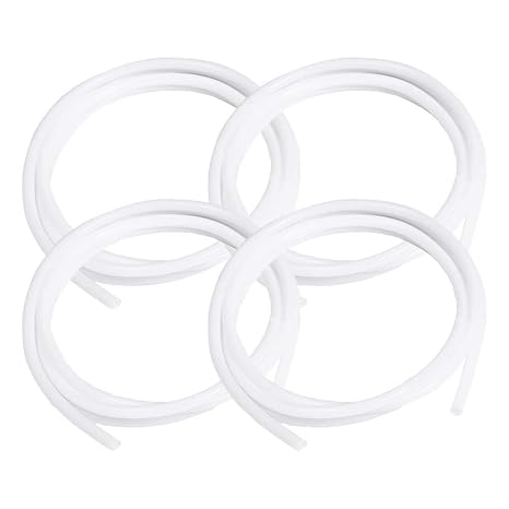 PTFE Teflon Bowden Tube for 1.75 Filament (2.0mm ID/4.0mm OD) 1 Meters Connector Tubing for 3D Printer (4Pcs, White)