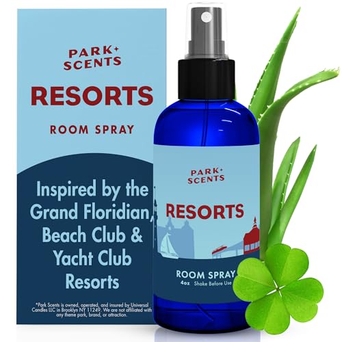 Park Scents Resorts Floridian Theme Park Inspired Luxury Hotel Fragrance Room Spray Clover, Aloe, Citrus & Daisy Air Freshener Spray Birthday Gifts for Women, Sister, Hostess, Best Friend 4oz