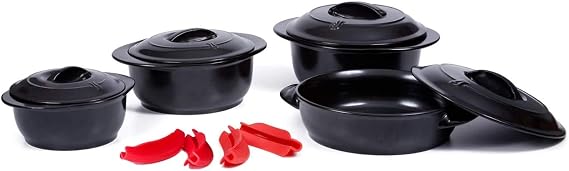 12-Piece Set, Includes 4 Items, Cookware Set, Black