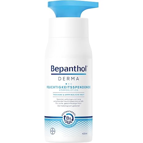 Bepanthol Derma Moisturising Body Lotion Body Care for Sensitive and Dry Skin Dermatologically Tested Moisturising Cream with Dexpanthenol 400 ml Pump Dispenser