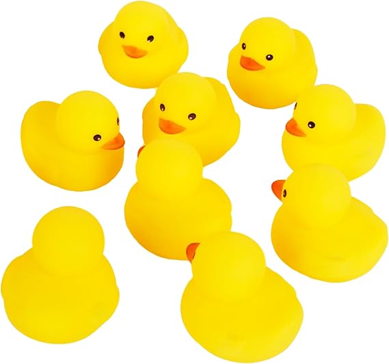 Bath Duck Toys 10PCS Mini Rubber Ducks Squeak and Float Ducks Baby Shower Toy for Toddlers Boys Girls (2.2)