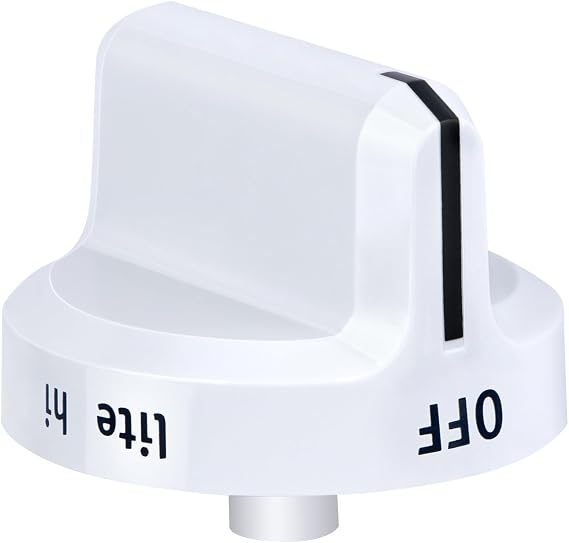 Upgrade 316545007 Gas Stove Knobs,Cooktop Surface Burner Control Knobs White Replacements, Only Compatible with Frigidaire Gas Range/Oven/Stove Knobs (1 Piece)