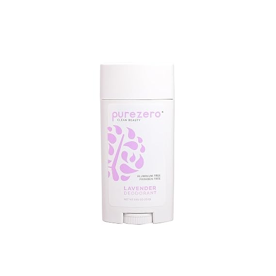 Purezero Deodorant | LAVENDER | Aluminum & Paraben Free with Baking Soda and 24-Hour Odor Protection | For Women & Men | Infused with Shea Butter & Coconut Oil (1 Pack)