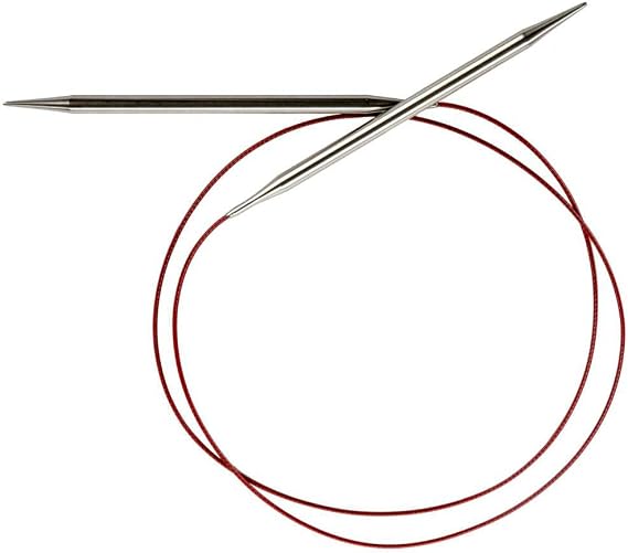 ChiaoGoo SS Red Lace Circular, 40-Inch (100 cm), US 1.5 (2.5 mm)