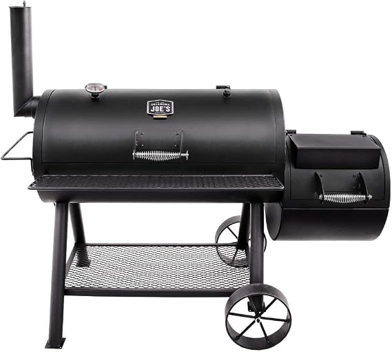 Oklahoma Joe's Longhorn Offset Charcoal Smoker and Grill with 1060 sq. in. Cooking Area in Black