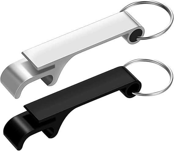 2Pcs Bottle Opener Keyring, Bottle Opener Keychain Beer Openers Mini Key Ring Bottle Openers for Home Pub Bartenders Bar,Christmas Birthday Gifts for Men Dad