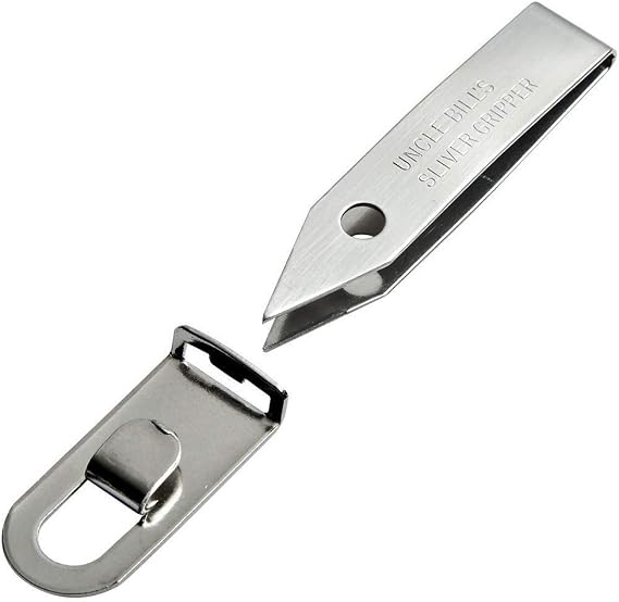 Uncle Bill's Sliver Gripper Tweezer on Key Chain Clip