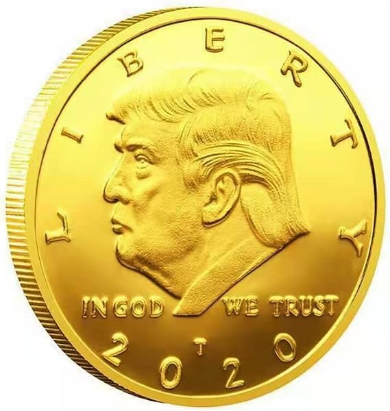 Donald Trump Coins - The 45th President, Including Gilded Collectible Coins and Shells, re-Election Gifts, Show Your Support for Keeping America Great (Style A-Gold)