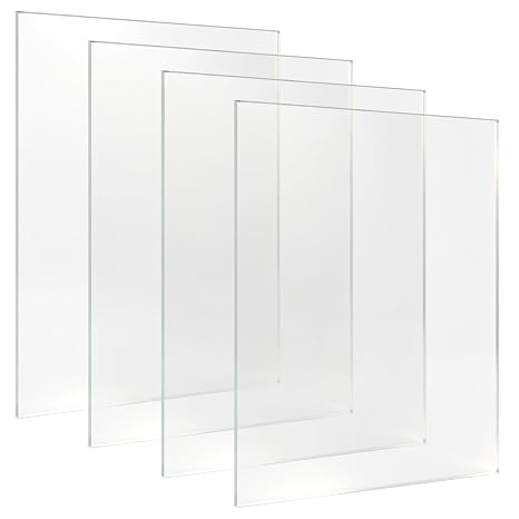 4 Pcs Clear A4 Acrylic Sheets, Crystal Transparent Acrylic Plastic Sheets, for DIY Arts and Ctafts(29.7 x 21 cm / 8.27 x 11.7 inch)