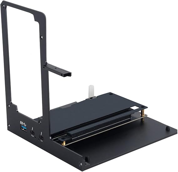 GOLDSON External GPU Enclosure Dock eGPU: Win 10/11 Linux Thunderbolt 3/4 and USB 4 Laptops and Devices - 3 Slot Wide NVIDIA/AMD Graphics Card Support PCIe 4.0 - 80W PD via USB C