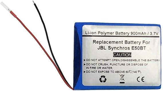900mAh 3.7V Replacement Battery for JB L Synchros E50BT, P433638, Bluetooth Headset