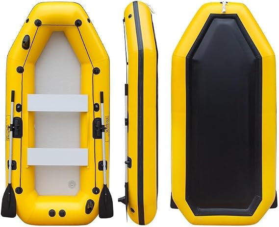 Inflatable Boat PVC 4 Person Fishing Canoe Kayak with Pump Foldable Convenient to Carry Rubber Boat sea Fishing