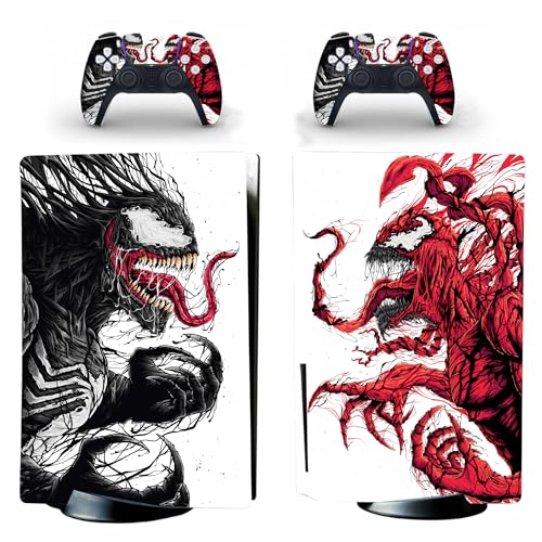 Standard Console Controllers Skin Super Hero Sticker Decal Compatible with PS5 Standard Disc Console Controllers Aliens