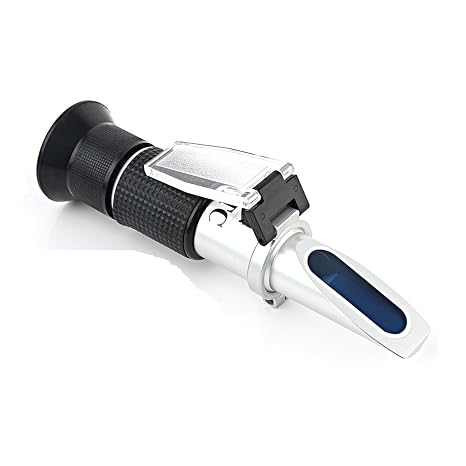 Digital Brix Refractometer,Hydrometer, Refractometer Measurement Range 0~50% Fruit Juice Milk Tea Sugar Meter ATC Handheld Concentration Saccharimeter Test Durable and Easy to Use
