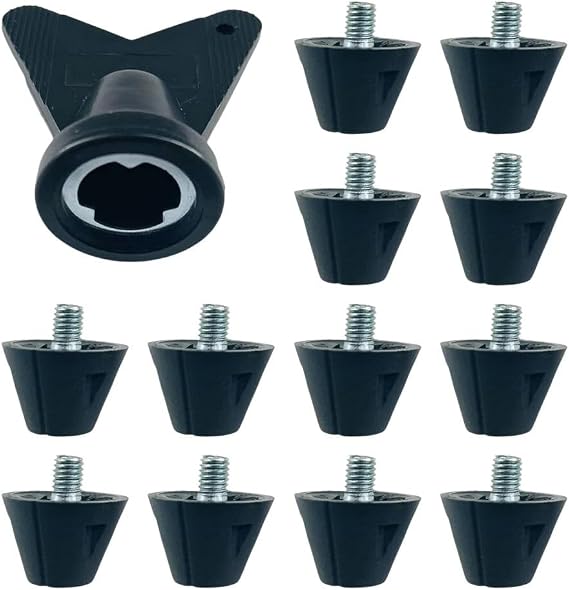 12Pcs Soccer Boots Studs, 7Mm/10mm/13mm/16mm Football Rugby Cleats Replacement Nylon Studs, Wear-Resistant, Soccer Boots Accessories, 5Mm Screw Dia(7MM)