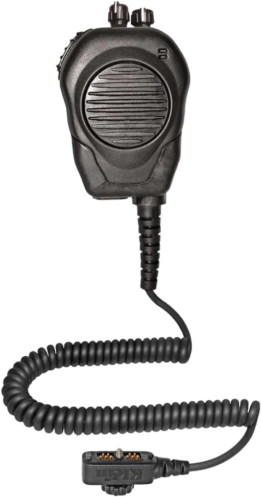 Shoulder Mic for Sonim XP5s, XP5plus, XP8, XP10 - with Channel & Volume Knobs, Heavy Duty Speaker Mic with Dual Push to Talk Button & 3.5mm Listen Only Earpiece Audio Port