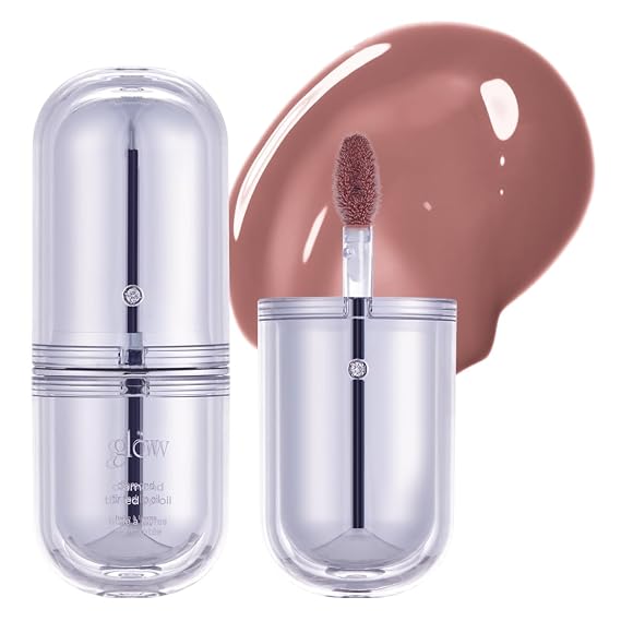 glow diamond tinted lip oil #0417, Korean makeup, 0.1oz