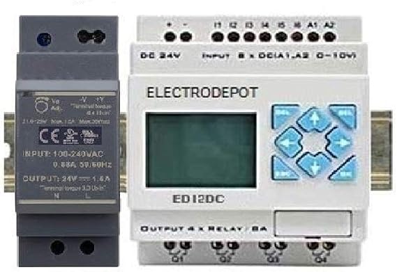 PLC Starter kit Professional Programmable Logic Controller, USB standard interface, IEC Programming Software, FREE 24V Power Supply