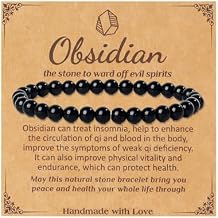 SONNYX Natural Stone Crystal Bracelet for Women Men - 6MM Semi-Precious Gemstone Beaded Bracelet Stretch Beads Bracelet Yoga Bracelets Jewelry