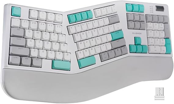Ergonomic Mechanical Keyboard with Wrist Rest, RGB Backlight