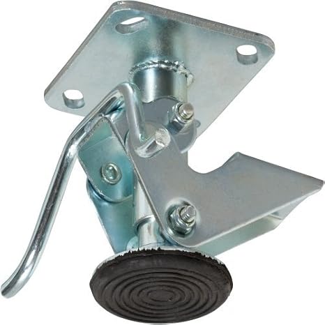 CasterHQ - 5 Inch Floor Lock - FL50117 - 4" x 4-1/2" Top Plate - 6-3/4" to 5-1/2" Height Range
