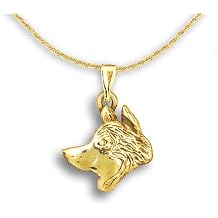 14k Gold Siberian Husky Pendant - Handcrafted Sled Dog Dangles