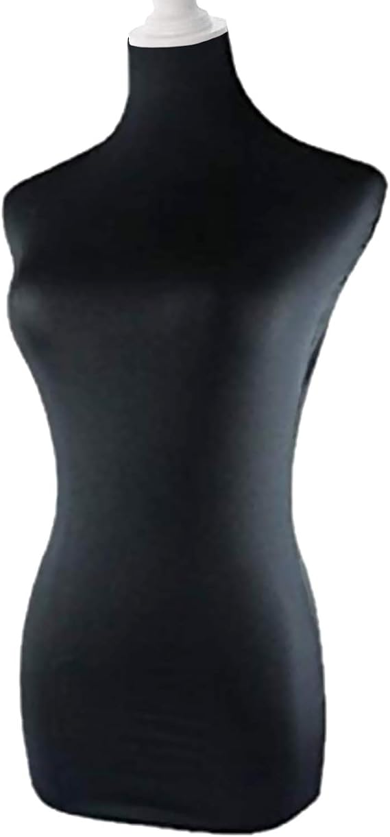 NAVADEAL Black Superb Mannequin Fabric Cover, Soft Stretchy, for Fashion Designer Retail Boutique Store Dressmaker Form Dummy Model Display Fitting Styling, Mannequin NOT Included