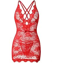 Lace Babydoll for Women Red Sleepwear Women Red Lingerie Valentine's Lingerie