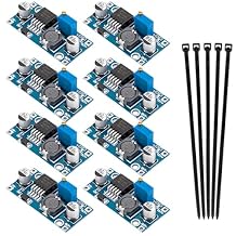 LM2596 DC-DC Buck Converter Module, 8 Pack Adjustable Voltage Regulator, 3.2V-46V Input (Recommended 40V), 1.25V-35V Output, 3A Max, Step Down Power Supply for Arduino, LED, DIY Projects