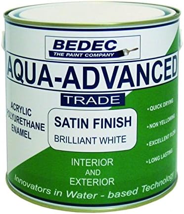 Bedec 1 Litre Aqua Advanced Satin - Brilliant White
