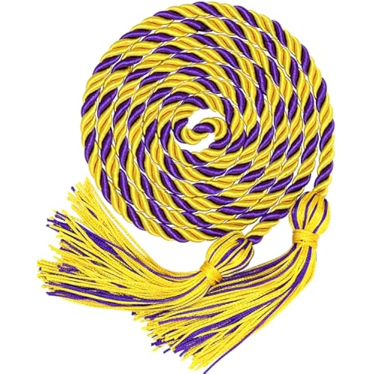 Graduation Cords Gold Purple Cords for Graduation 2026 Graduation Honor Cords Mixed Gold and Purple