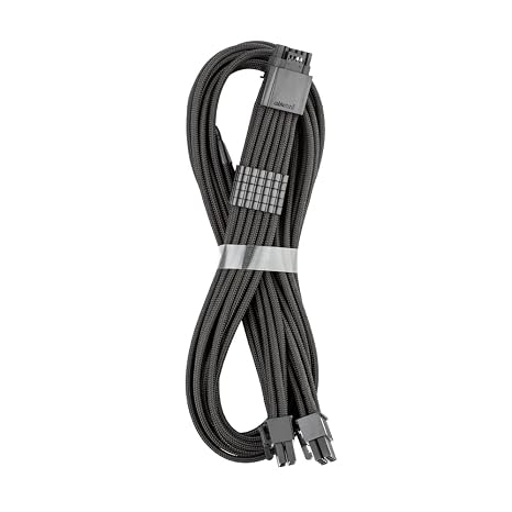 CableMod RT-Series Pro ModFlex Sleeved 12V-2x6 12VHPWR StealthSense PCIe Cable for ASUS/Seasonic/Phanteks (Black, 16-pin to Dual 8-pin, 60cm)