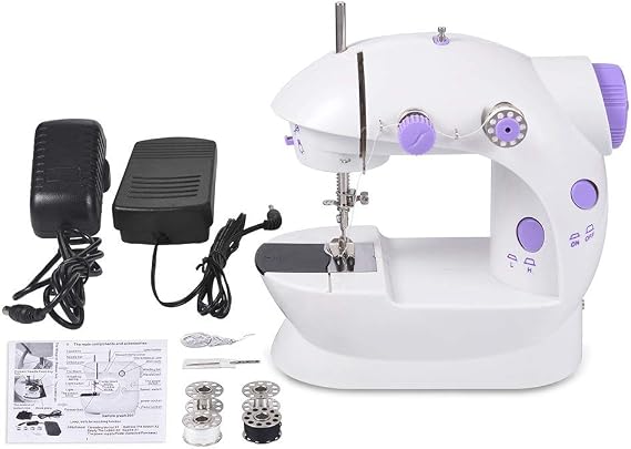 Portable Sewing Machine Mini Sewing Machine Two-Wire Two-Speed Pedaling Mini Size
