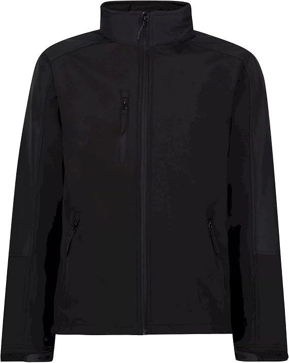 Regatta Mens Hydroforce 3-Layer Membrane Waterproof Breathable Softshell Jackets (XL) (Black/Black)