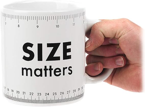Size Matters Giant Mug - Large Novelty Tea & Coffee Cup