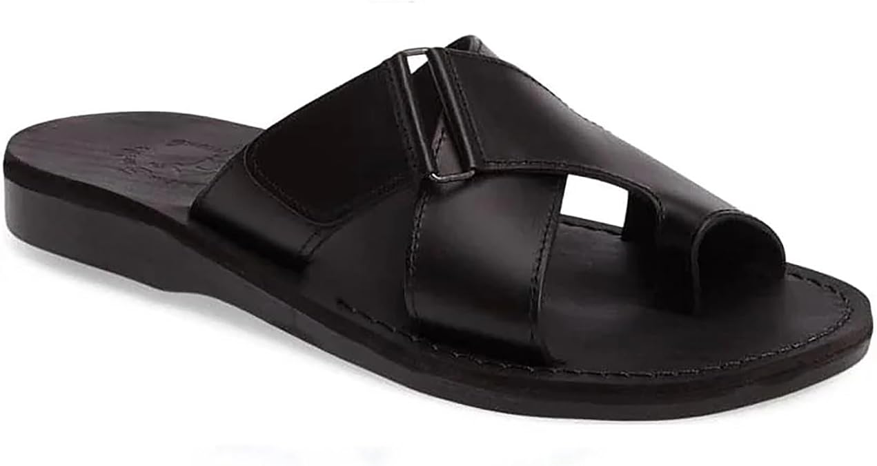 Jerusalem Sandals Asher - Leather Slide On Sandal - Men