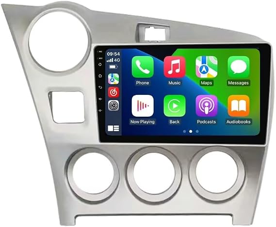 8+128GB 8Core Car Radio Stereo for Toyota Matrix 2009 2010 2011 2012 2013 2014 Dash Kit Car GPS Navigation,9" IPS Touch Screen Head Unit with Car-Play & Android Auto/SWC/DSP/Rear View