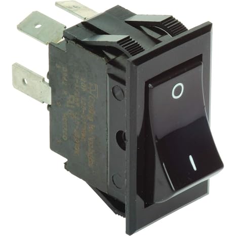 Alto-Shaam SW-34769 Black Rocker Switch, 125-277V, 20A
