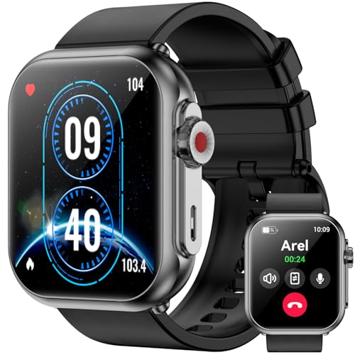 Smart Watch for Men Women 100-Day Standby, 1.85 HD Screen, 110 Sport Modes, IP68 Waterproof, Heart RateSleep Monitor, Fitness Watch for AndroidiPhone Black