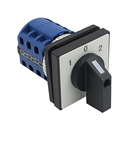 LW26-25 Cam Switch ON-Off 2/3/4/5/6/7/8 Positions 25A DIY Rotary Changeover 4/8/32/48 Terminals Screws Silver Contact LW26 LW28 (Color : 0-1, Size : 1P 4 terminals)
