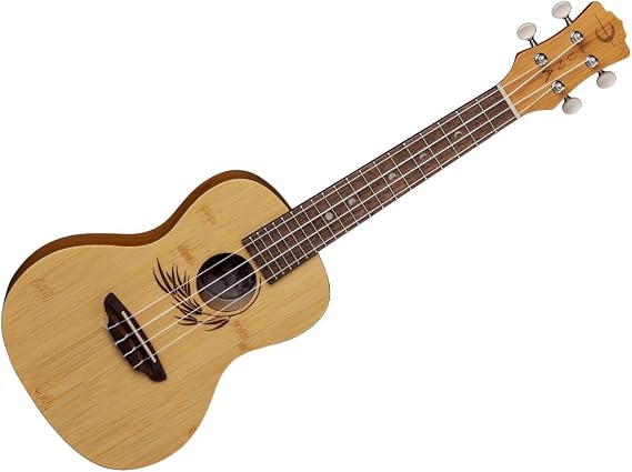 Luna Bamboo Concert Ukulele with Gigbag