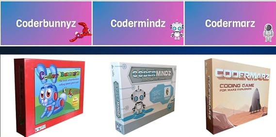 CoderBunnyz & CoderMarz AI Bundle - First Ever Game for Boys and Girls Age 6+. Teaches Artificial Intelligence and Computer Programming Through Fun Robot and Neural Adventure!