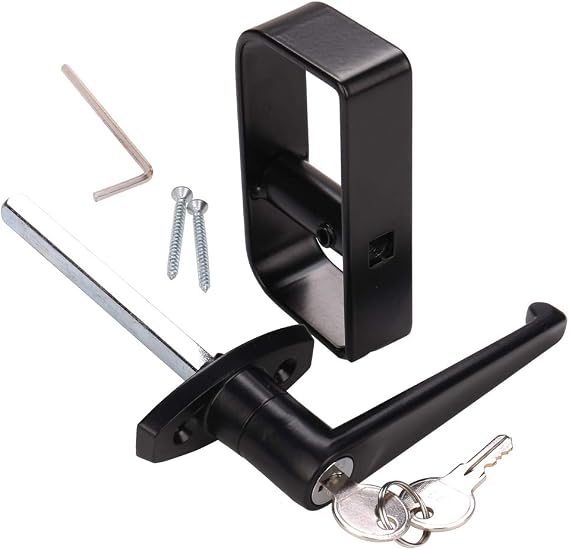 412" L-Handle Lock kit Shed Door Lock with samed Keys and Screws for Playhouse & Chicken Coop Door Lock 4-1/2 L-Handle 1kit